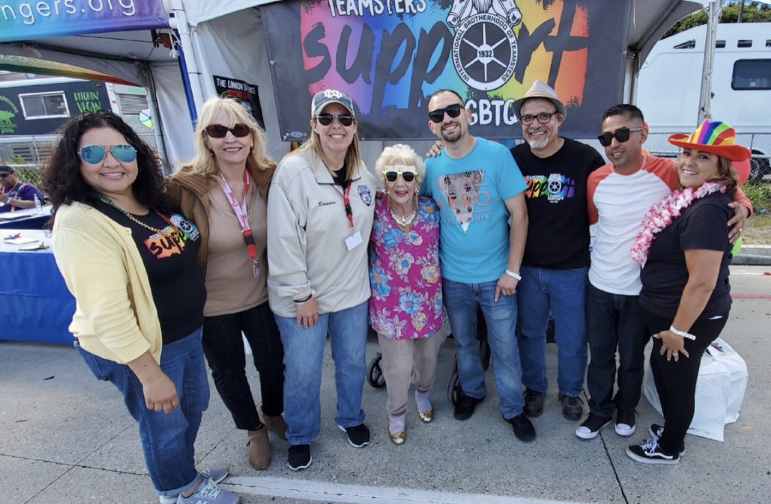 Teamster Local 1932 Long Beach gay pride booth #Pride #LongBeach #local1932 #SanBernardino #lgbtq