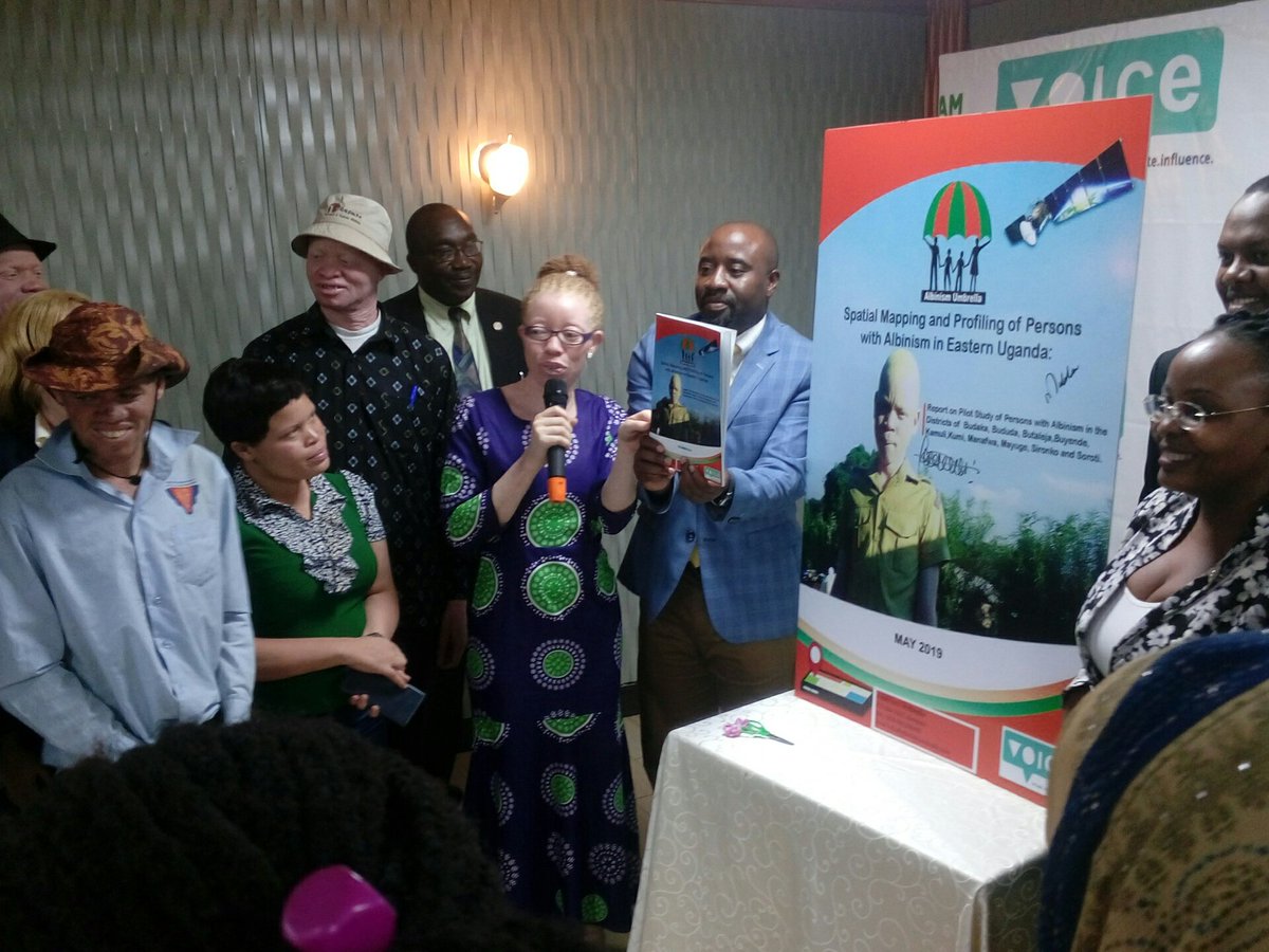 OxfaminUganda's tweet photo. #AlbinismSpatialMapping report officially launched by Commissioner Bernard Mujuni. He pledges to work with @albinismumbrell to present the findings to the different ministries including East African Legislative Assembly to address the grievances Albinos face. #AUReportLaunch https://t.co/VtvdWgQAxg