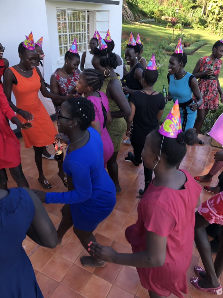 One of our trustees has travelled to Uganda to see some of the children being educated there. One of their supporters threw a ‘birthday’ party for them all last weekend. Party outfits, hats and too much cake later.