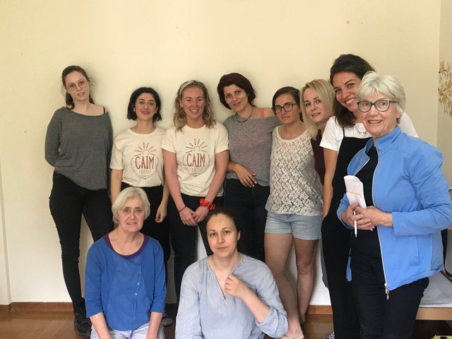 Amurtel_Greece's tweet photo. Today we had the good fortune of having Roisin and Elena from The CAIM Project come to #AMURTEL and teach us how to recognise and support #refugee victims of sexual abuse. 

We want to support refugees in any way we can and this adds another dimension to our skill-set. Thank you! https://t.co/yjxbt5tnRi