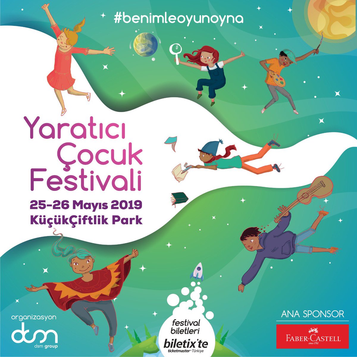 Türkiye’nin ilk ve en büyük çocuk kültür &amp; sanat festivali olan Yaratıcı Çocuk Festivali, ikinci senesinde dsm group organizasyonu ile hayata geçiyor. 25-26 Mayıs’ta KüçükÇiftlik Park’ta buluşalım! 

#yaraticicocukfestivali2019
#benimleoyunoyna
#dsmgroup