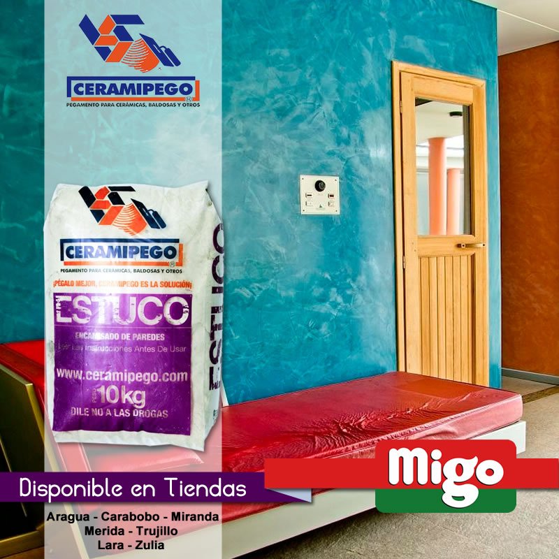 Busca en las tiendas MIGO <a href="/migoenlinea/">MigoEnLinea</a> <a href="/migoceramicas/">Migocerámicas</a>
El #estuco de #ceramipego para encamisar, frisar y hacer reparaciones en tus paredes, un producto con calidad insuperable #construccion #remodelacion #mortero #paredes #cemento #Estucoceramipego #venezuela #ferreteria