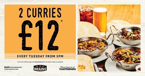 Dont want to cook tonight..well let us do the work for you😊 
Any 2 currys from 5pm for £12, We have 3 different flavours..comes with rice,poppadom and mango chutney..why not make it half and half🍽 
#currynight