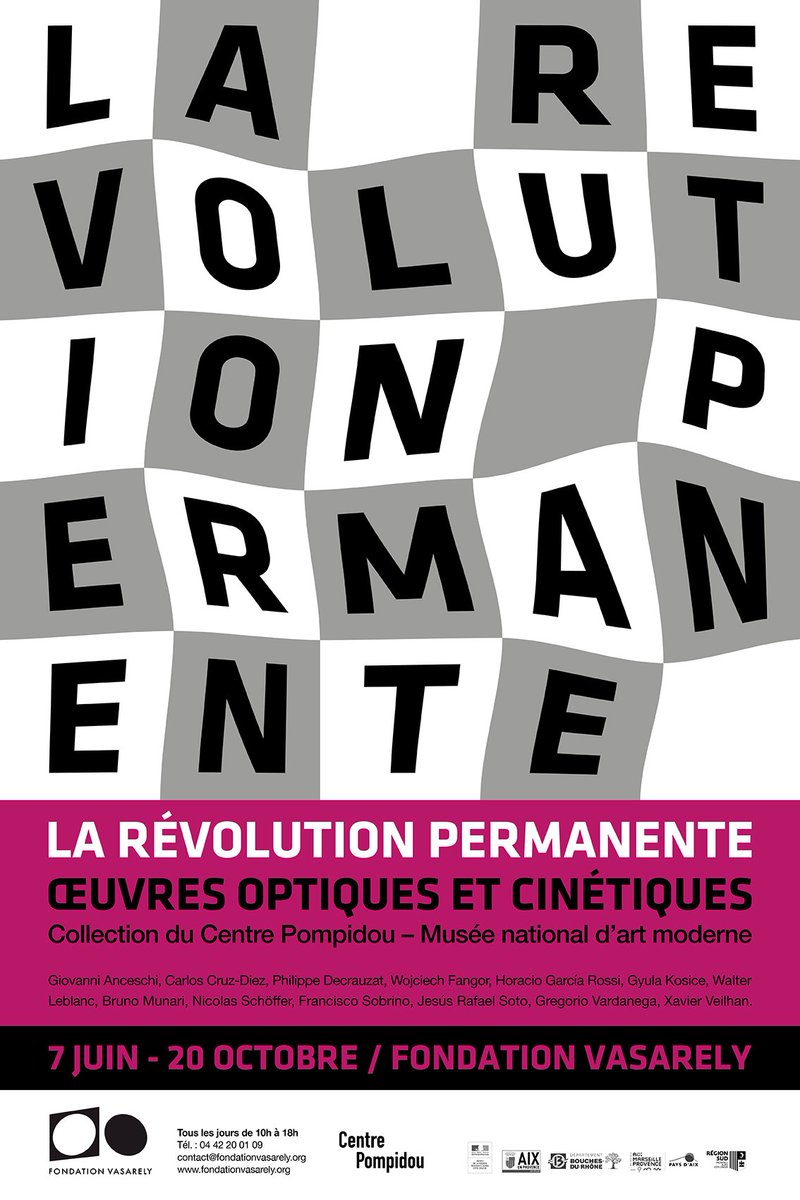 Fondation Vasarely (@fvasarely) on Twitter photo <a href="/FVasarely/">Fondation Vasarely</a> #larévolutionpermenante, exposition du 7 juin au 20 octobre
Oeuvres optiques et cinétiques de la collection du <a href="/CentrePompidou/">Centre Pompidou</a> <a href="/FVasarely/">Fondation Vasarely</a> #larévolutionpermenante, exposition du 7 juin au 20 octobre
Oeuvres optiques et cinétiques de la collection du <a href="/CentrePompidou/">Centre Pompidou</a>