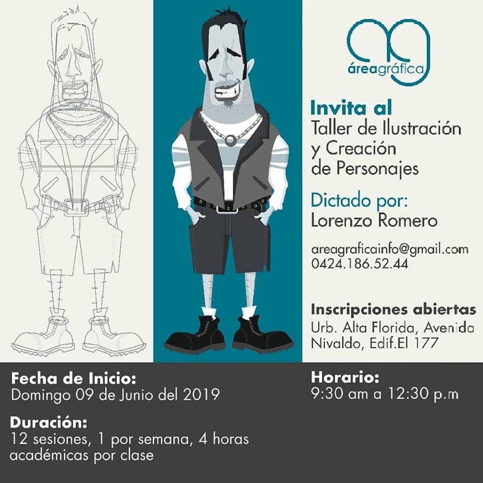 ¡ATENCIÓN!!
Ahora es el Domingo 09 de junio de 2019
Inscríbete ya!
 
Información:l 0424.186.52.44/areagraficainfo@gmail.com

#AreaGrafica #AreaGraficaInfo #Cursos #CursosAreaGrafica #Ilustracion #creaciondepersonajes #CursoIlustracion #Caracas #Arte #artegrafica
#AreaGrafica