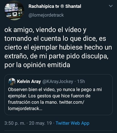 PIRELAESPINA's tweet photo. Ser Comunicador es de Profesionales y de Gente Seria...Armaron Toda una Alharaca sin pensar que perjudican a un Jinete(que tiene familia)...Ahora Dicen! Ay Perdón me equivoque! Pido disculpas!..me preguntó Shantall quien responde por el Someter al escarnio publico a @KArayJockey https://t.co/WyX98mjrjE