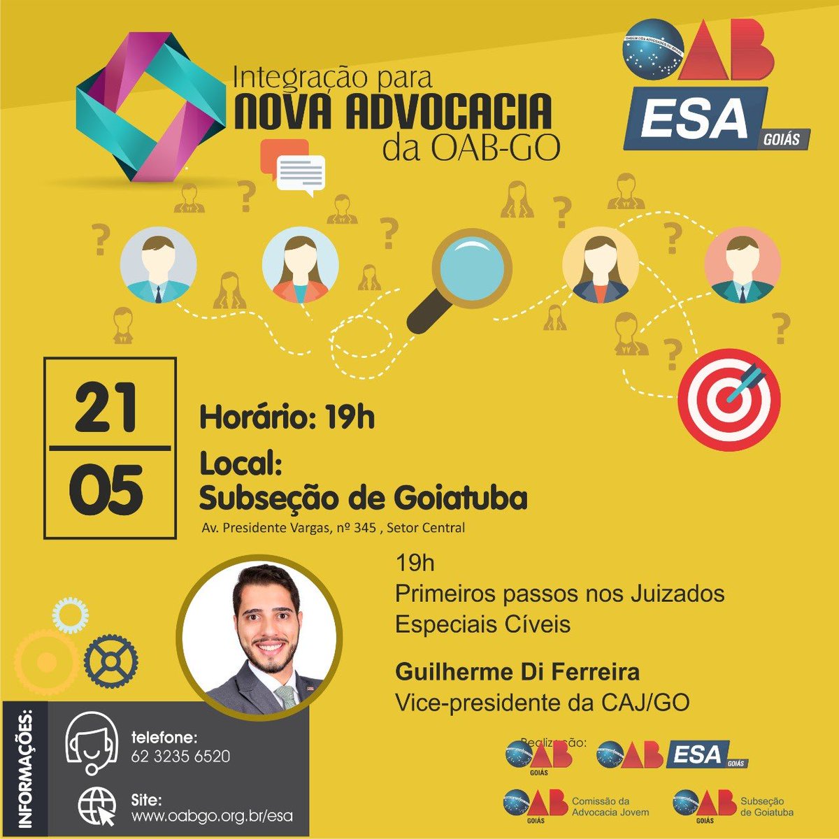 diferreiragui's tweet photo. Hoje serei palestrante na cidade de #Goiatuba na Integração para Nova Advocacia da #OABGO 
#CAJGOIAS #ESAGO #OAB #PALESTRA #PALESTRANTE #JUIZADOESPECIALCIVEL #JEC https://t.co/6LDWZ2xoaI