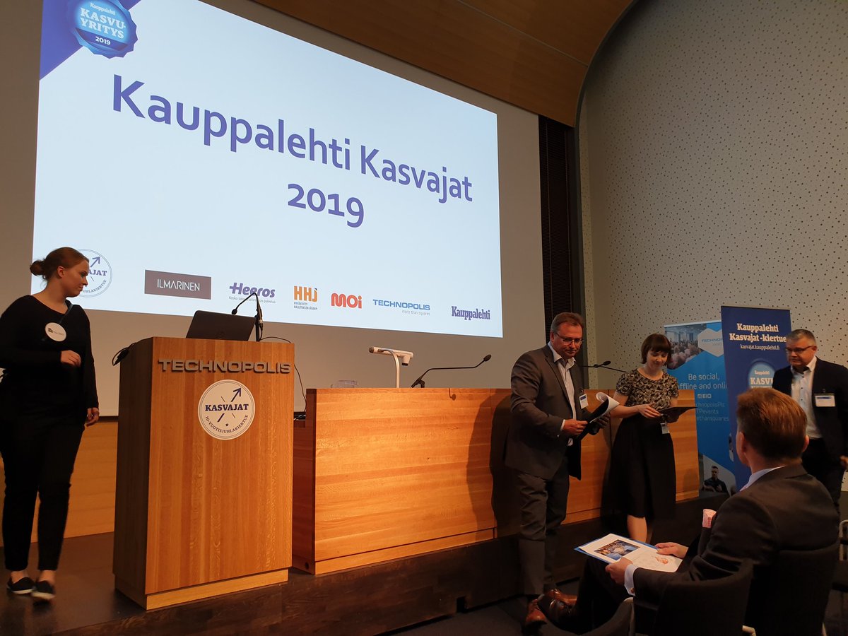 ackermanemil's tweet photo. Kauppalehden Kasvajat -kiertue Tampereella ja mielenkiintoinen päivä edessä! #kasvajat @KauppalehtiFi mukana myös @kasvuopen ja @QuvaOy https://t.co/2hwB0t5I7l