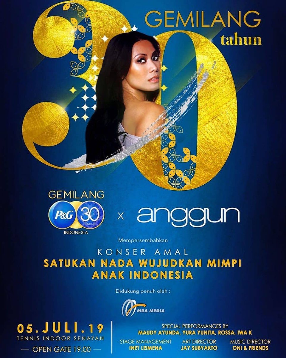ideabesar's tweet image. By purchasing tickets to this concert, you will help P&amp;amp;G Indonesia and Anggun build 100 schools in disaster affected areas in Indonesia, such as Palu, Donggala, Lombok, Sumba and West Java.
Ticket Information Email : info@cognitix.id Hotline number 081318794988