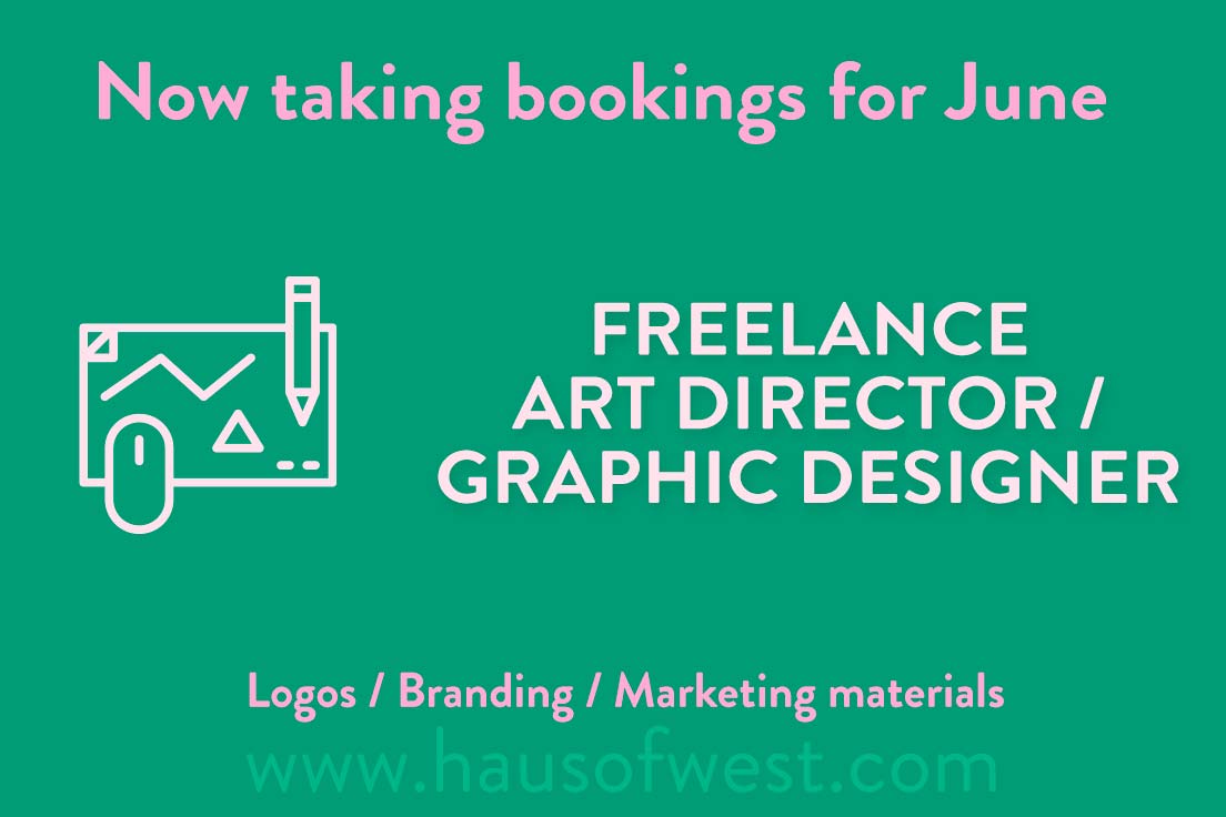 hausofwest's tweet photo. Do you need a #logo? Perhaps a #brandrefresh or need some #marketing materials? I'm now taking on bookings for June. My style is bold, colourful and I'm fast! #seniordesigner yo! DM for rates https://t.co/UapEUZSi4P