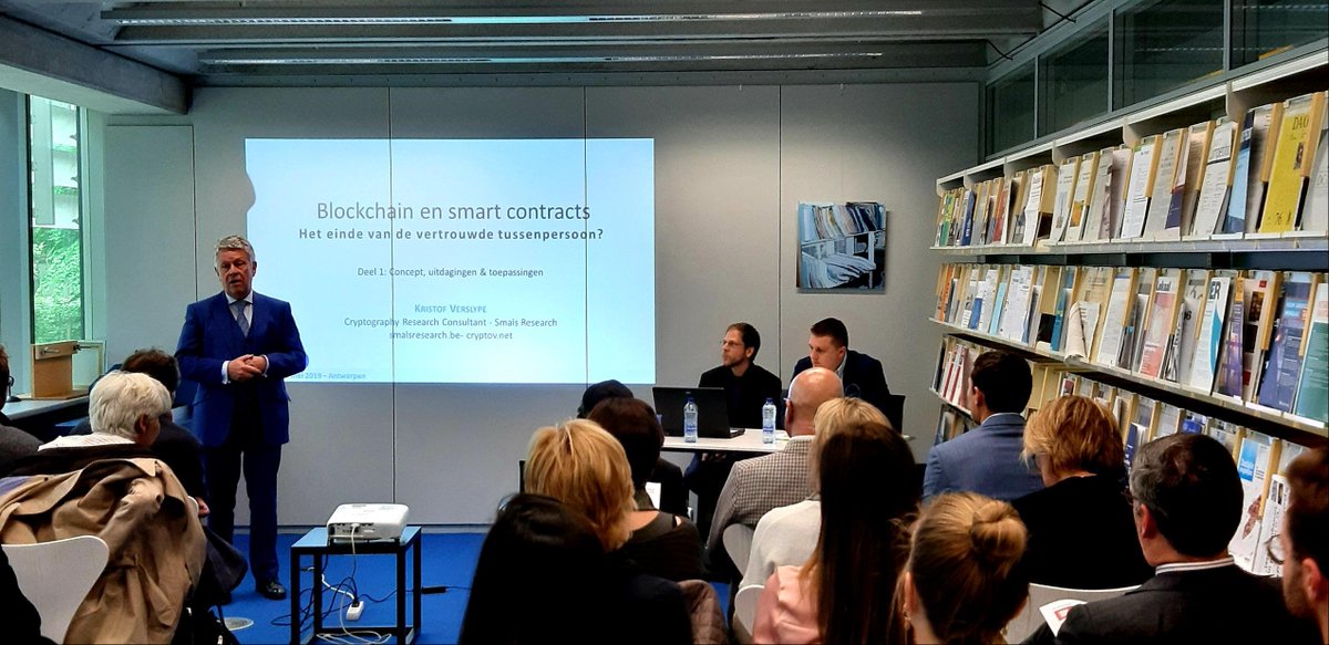 JanGrillet's tweet photo. Let' s get digital : "blockchain en smartcontracts" met sprekers Jurgen Goossens en @KristofVerslype. #balieprovincieantwerpen #vorming #inorde #larcier https://t.co/l25AlusRsU