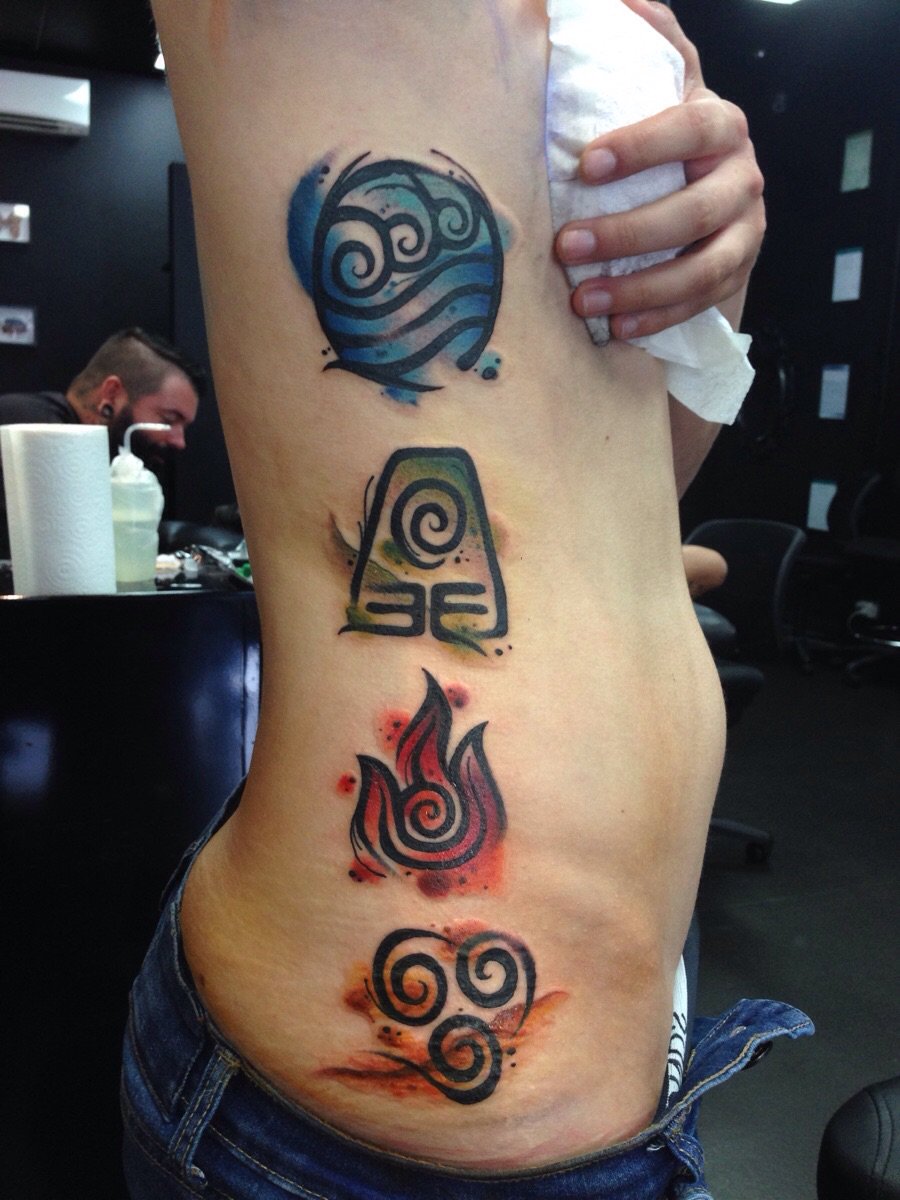 KellyKhamp's tweet photo. "Four elements by Chris at #Morrisseys #Tattoo Couture, #Brisbane" #tattoos #ink #pics https://t.co/AGIUgMlcxq