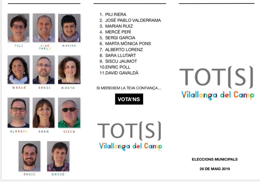 totsvilallonga's tweet photo. #VilallongadelCamp es mereix un #govern que treballi pel municipi amb projectes de present i de futur, que escolti les demandes que fa la població, que atengui les necessitats reals i oblidar-se de pugnes i rivalitats que no aporten res positiu. Vota TOT(S) Vilallonga del Camp https://t.co/bMoqnIuVrm