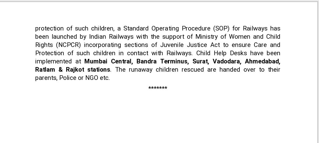 718 children were rescued over W. Rly during 2018–19, while 66 children have been rescued so far during the current financial year 2019–20 from 1st April to 20th May, 2019 by <a href="/rpfwr1/">RPF Western Railway</a> in co-ordination with child helpline.