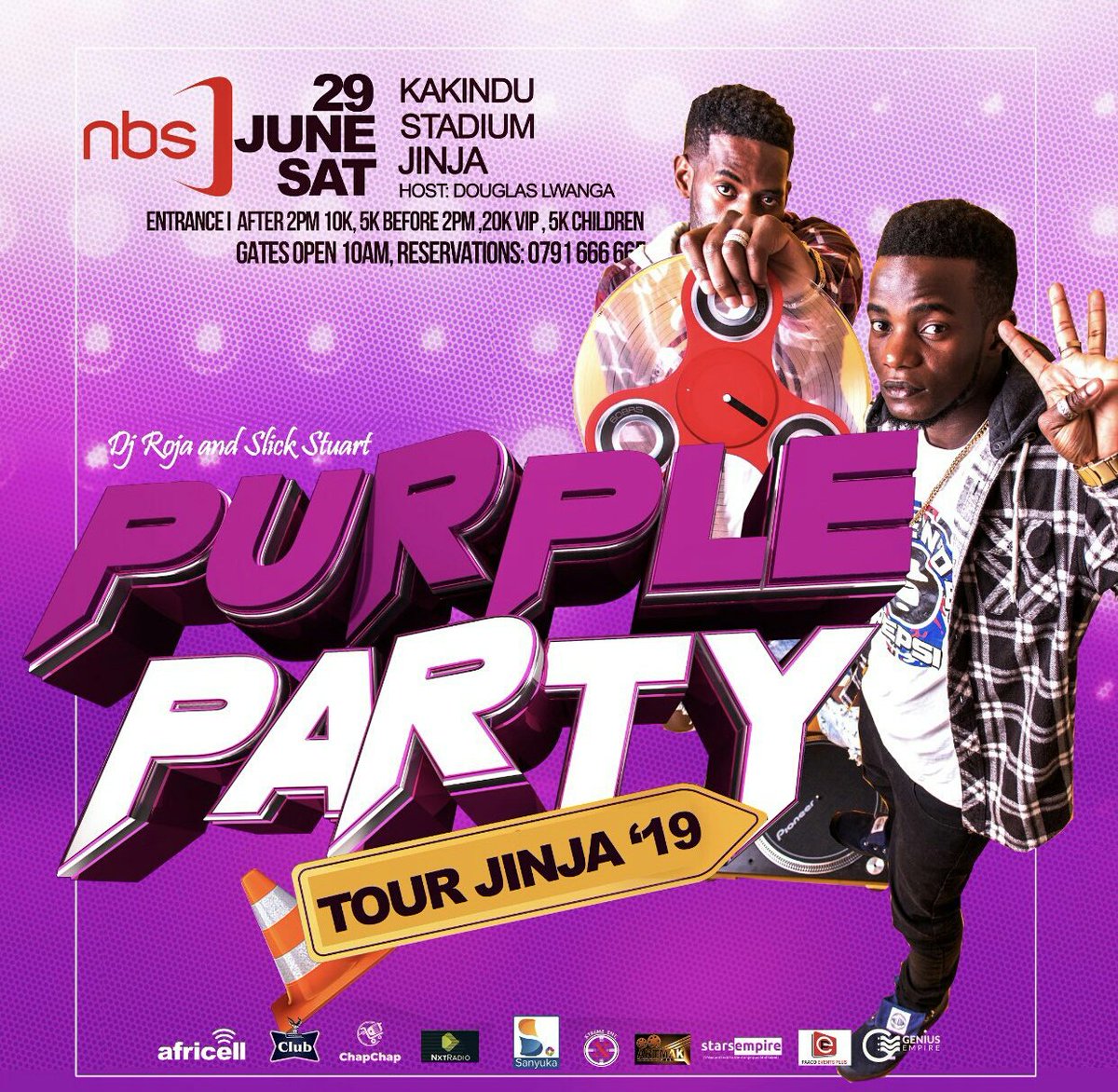 melvyndeejay's tweet photo. Jinja some good newsπ, If you know you knowπ₯π₯
Let's turn up with the #TurnUpKingsπ
@dvjmercypro
@mckatsug
@djSlickStuart & @DjRoja
@isaacmcblessedL
Jinja get ready to dance off your stress
#PurplePartyTour
Veune: Kakindu Stadium
29th.June.19
Hosted By: @DouglasLwangaUg https://t.co/x024VvKxcq