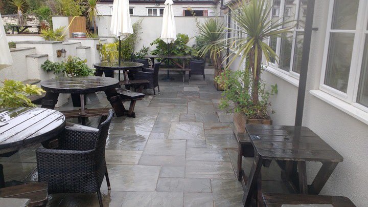 devonsurfacecar's tweet photo. This beer garden looks inviting now.  Commercial customer very happy #Devon #exteriorcleaning https://t.co/eYwyxzbwFe