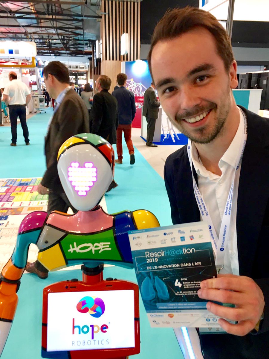 Devinez qui on a croisé sur la #ParisHealthcareWeek ? <a href="/HopeRobotics/">HOPE Robotics</a>, projet #respirhacktion2018 est une solution digitale qui améliore la prise en charge ambulatoire des enfants #asthmatique. Vous aussi, développez votre idée pour aider les malades sur respirhacktion.com