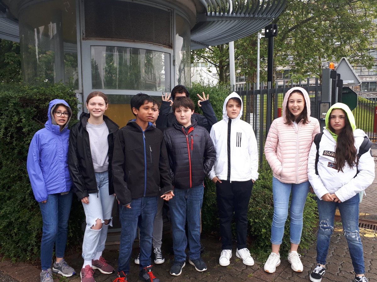 kuypersc's tweet photo. Our brave students keep smiling even if the Alsacian sky does not stop crying #alsace2019 @ISB_MS #mslearns #maisilestoulesoleil https://t.co/QomX8LIKMz
