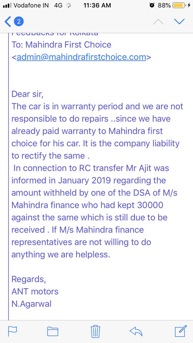 irshadij's tweet photo. @anandmahindra @MFCWL @MahindraFin @forum_consumer @consumerforum_  please help https://t.co/k6d71mJZzk