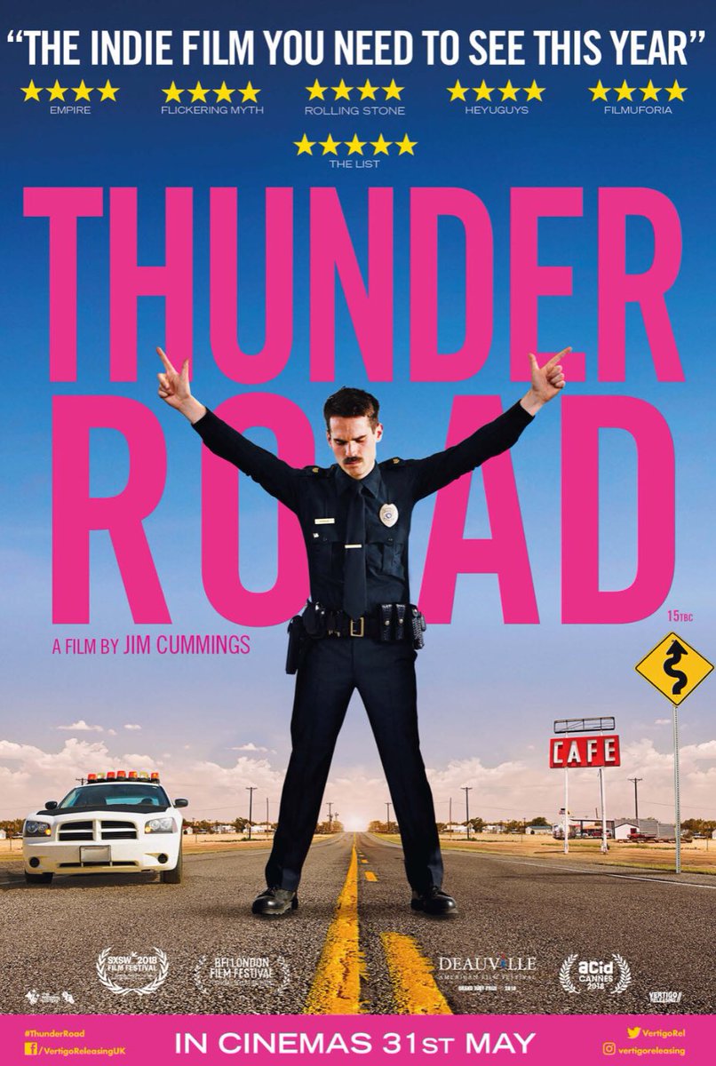 After 2 years of listening to <a href="/jimmycthatsme/">Jim Cummings</a>’s podcast interviews &amp; reading his blogs I’ve finally seen #ThunderRoad and it’s fantastic! @AlyssaChromy &amp; I loved it. Plus we got a directors Q&amp;A. Very inspirational stuff as I gear up to my 1st feature. Thanks Jim &amp; <a href="/vertigofilmuk/">Vertigo Films</a>