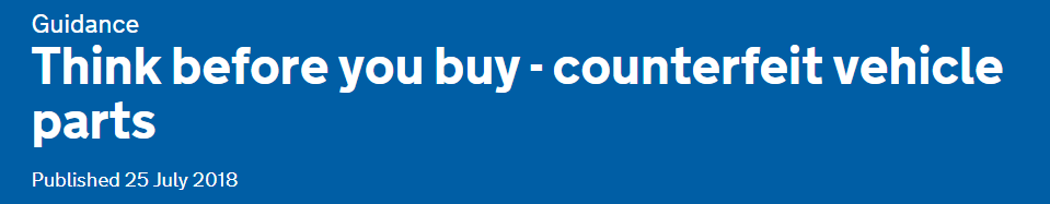 RMI_IGA's tweet photo. The IGA has joined forces with @The_IPO to warn consumers of the dangers of fake parts and the risks of asking independent garages to fit parts bought online. Read how we can help here: https://t.co/yvIk6JCdkn  #counterfeit #parts #motoring https://t.co/p8aoCVohc7