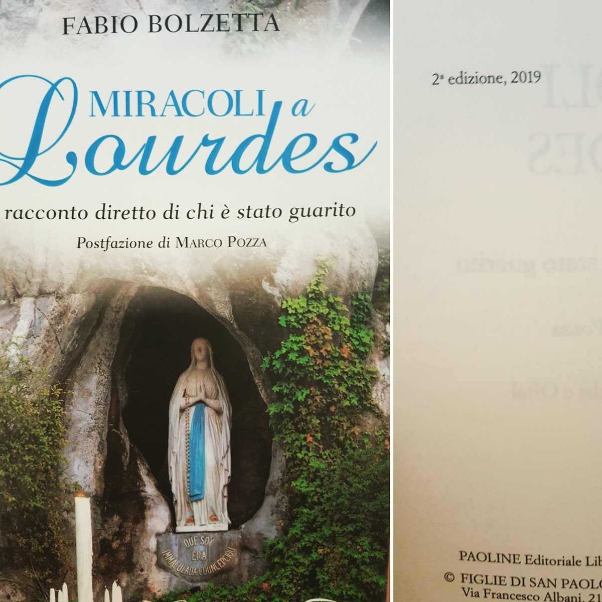 FabioBolzetta's tweet photo. Seconda edizione! Emozione e gratitudine... #MiracoliaLourdes edizioni @paoline_it
@Unitalsi @unitalsi_stampa #oftal @Lourdes_recteur @hospitalitendl @lourdes_france @a_defranciscis
E per chi vuole scoprire le storie dei #miracoli dei nostri giorni
👉https://t.co/F7lYmlsKwH https://t.co/0w5XDgN2aZ
