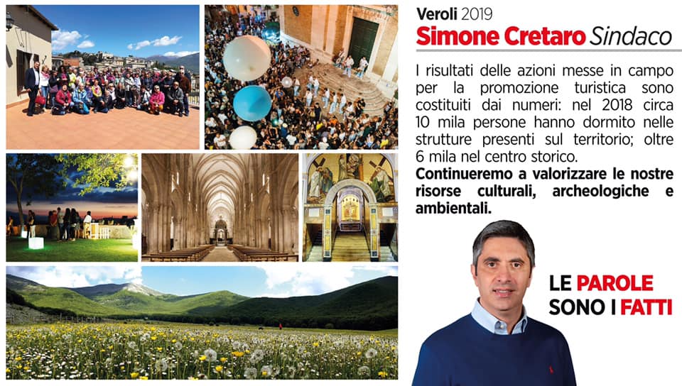 CretaroSimone's tweet photo. I risultati delle azioni messe in campo per la promozione turistica sono costituiti dai numeri: nel 2018 circa 10 mila persone hanno dormito nelle strutture presenti sul territorio; oltre 6 mila nel centro storico. Continueremo a valorizzare le nostre risorse https://t.co/057WVRb1iz
