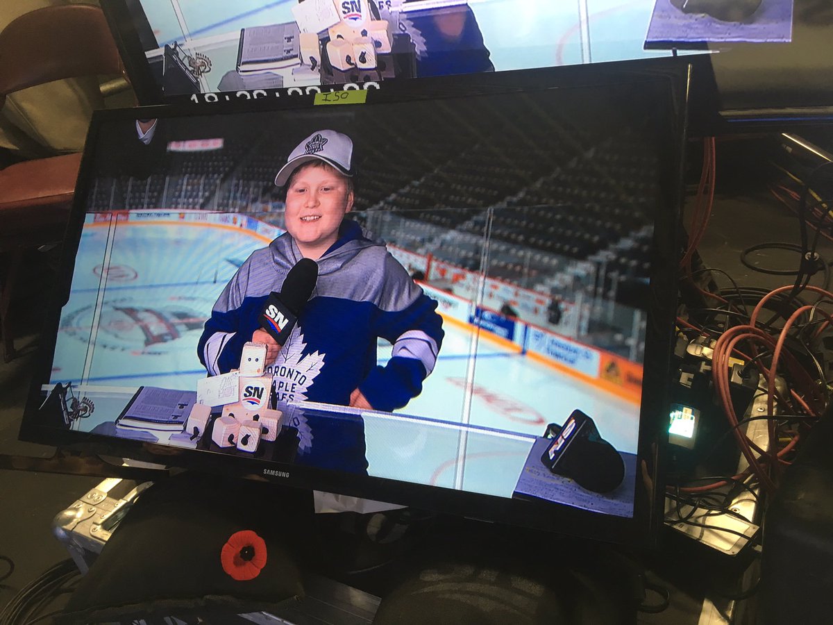 Gr. 6 student, Oliver Smith was at Memorial Cup in HFX hanging out with Colby Armstrong <a href="/armdog/">Colby Armstrong</a> and crew from SportsNet, talking about Olliebots and the fight against Ewing’s Sarcoma! SAJS is proud of you Oliver! #makeitstop #ewingscancer