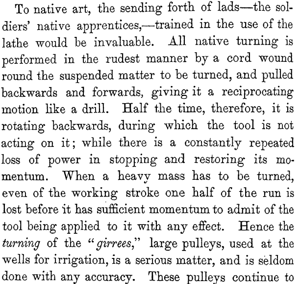 In this section, he also criticises the various processes used by the natives. Here his views on turning and the ploughs used in agriculture