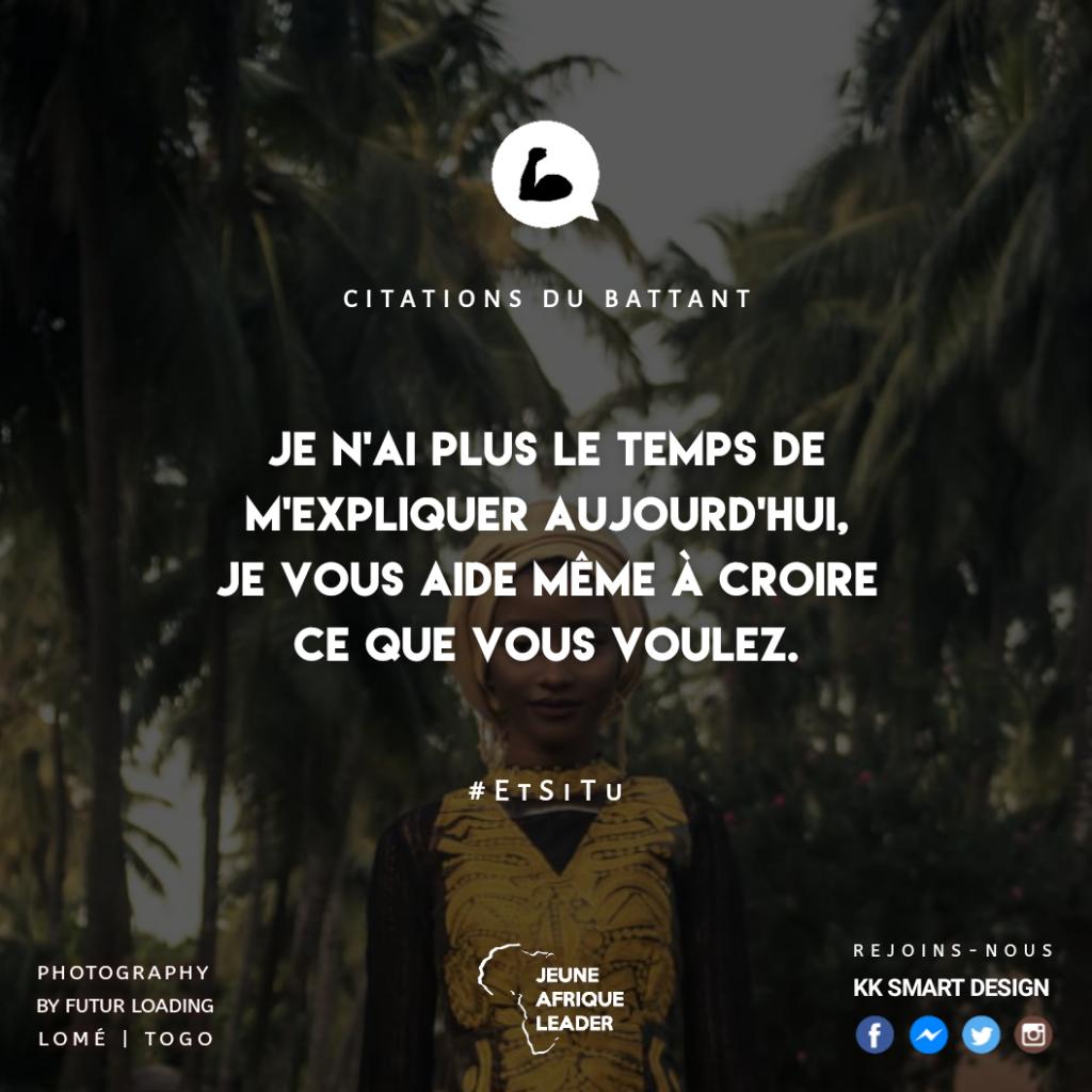 GrandBattant's tweet photo. I do not have time to explain myself today, I even help you believe what you want @kevinahiavee
#motivation #leadership #citation #citations #battant #battante #coaching #coach #penseepositive #positivevibes #positive #photograhe #photography #quotes #CDB2018 #JeuneAfrikLeader https://t.co/YMI9sDkc1a