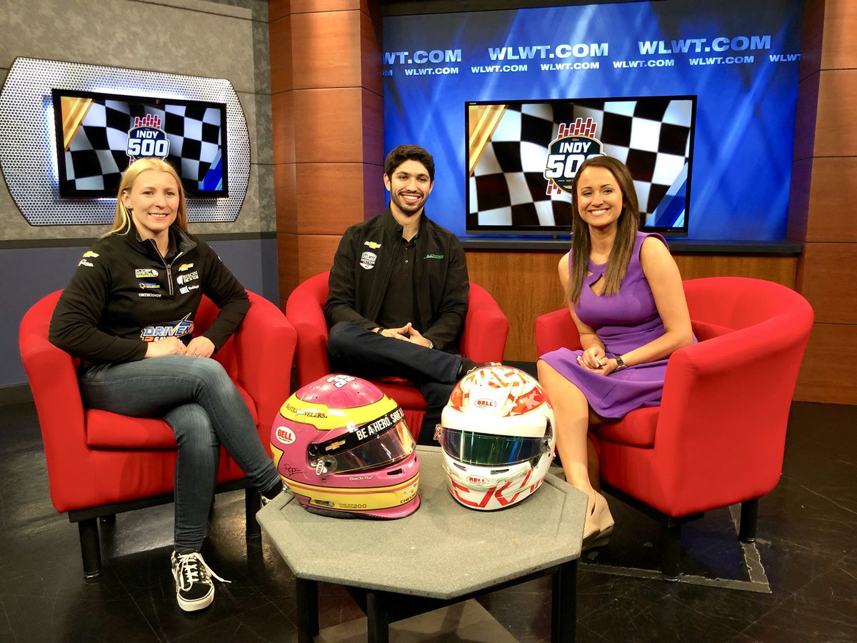 PippaMann's tweet photo. One more stop!
@WLWT with my buddy @KyleKRacing, filming for this weekend! And I thought my #Indy500 qualifying weekend was stressful... ๐ณ
#IndyCar #Indy500MediaDay #InTheShow #ThisIsMay https://t.co/x60ekXHdzQ
