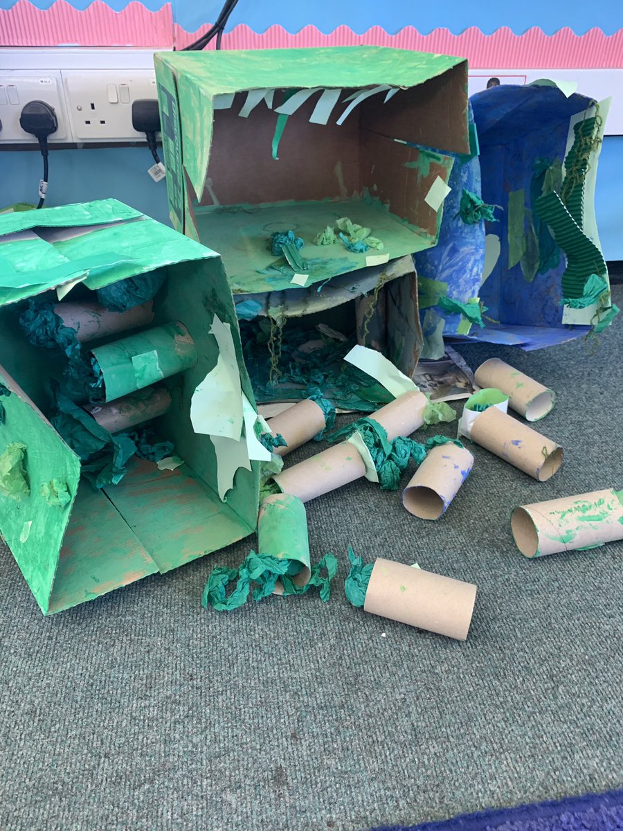 miss_lhs's tweet photo. The children in year 1 came in from lunch to discover that their rainforests had been destroyed. We then discussed the impact of deforestation on the animals, people and the rest of the Earth and made posters about protecting the rainforest @LHS_Watford @HeadLHS @MrsBygraveLHS https://t.co/DaLzNpPdvT