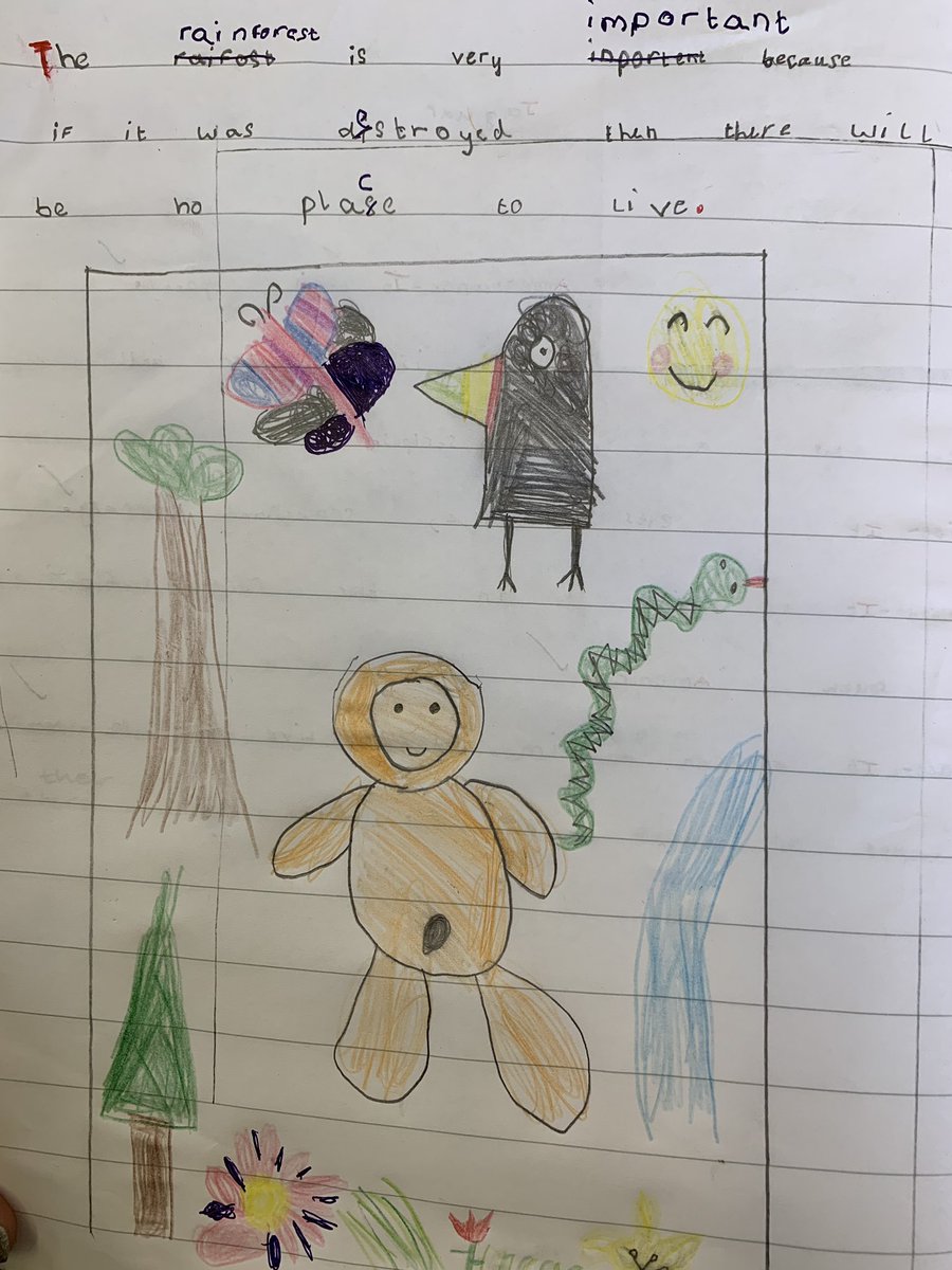 miss_lhs's tweet photo. The children in year 1 came in from lunch to discover that their rainforests had been destroyed. We then discussed the impact of deforestation on the animals, people and the rest of the Earth and made posters about protecting the rainforest @LHS_Watford @HeadLHS @MrsBygraveLHS https://t.co/DaLzNpPdvT