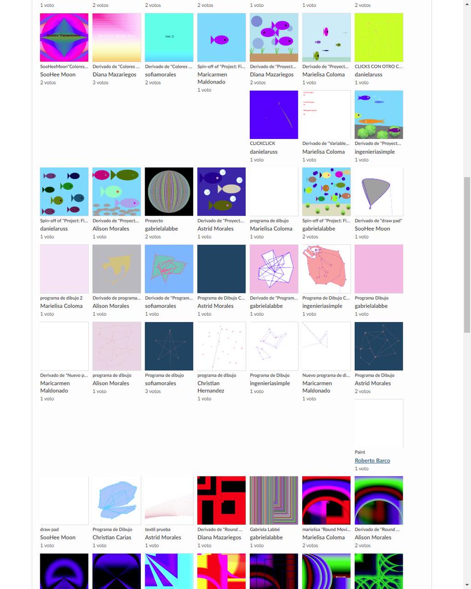 litomd's tweet image. Una muestra de lo que mis alumnos trabajaron en Diseñando en Código este bimestre, usando @khanacademy #JavaScript y #ProcessingJS