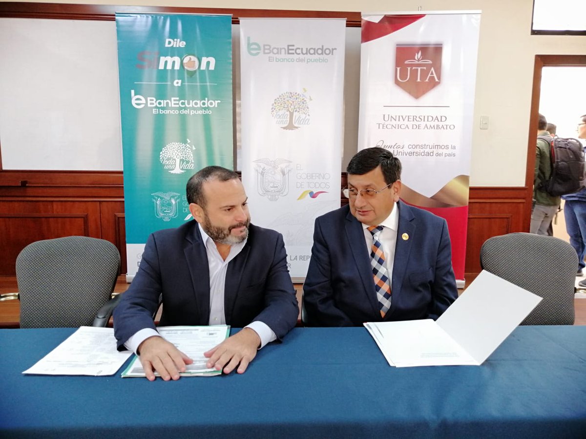 JorgeWated's tweet photo. Ya estamos en la @UTecnicaAmbato conversando con los  emprendedores de Tungurahua. Trabajamos junto a ustedes para ofrecerles soluciones a sus necesidades. #DileSimón al emprendimiento. https://t.co/xTg66gXbBS
