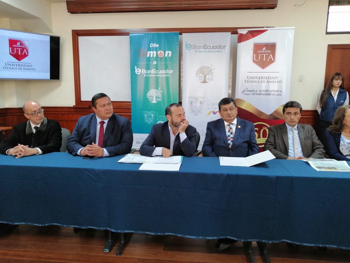 JorgeWated's tweet photo. Ya estamos en la @UTecnicaAmbato conversando con los  emprendedores de Tungurahua. Trabajamos junto a ustedes para ofrecerles soluciones a sus necesidades. #DileSimón al emprendimiento. https://t.co/xTg66gXbBS
