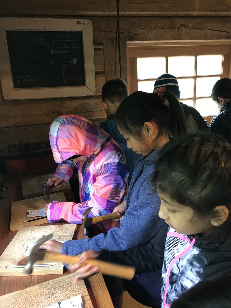 Learning about the blacksmith’s trade!