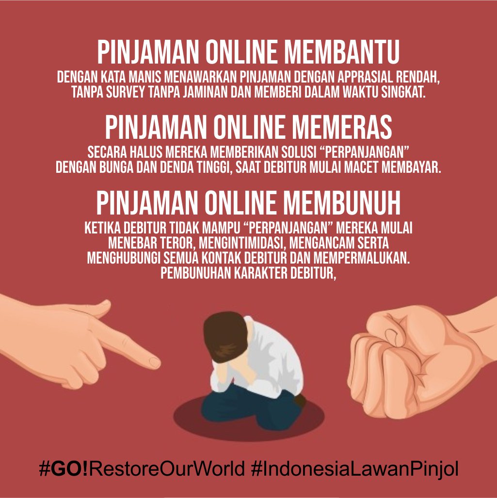 DaruratPinjol's tweet photo. Ekonomi Indonesia Terjajah https://t.co/8DU1EZP863

#IndonesiaLawanPinjol
#EkonomiNasional 
#ImperialismeEkonomi
#KapitalismeGlobal https://t.co/2xwmRH8prE