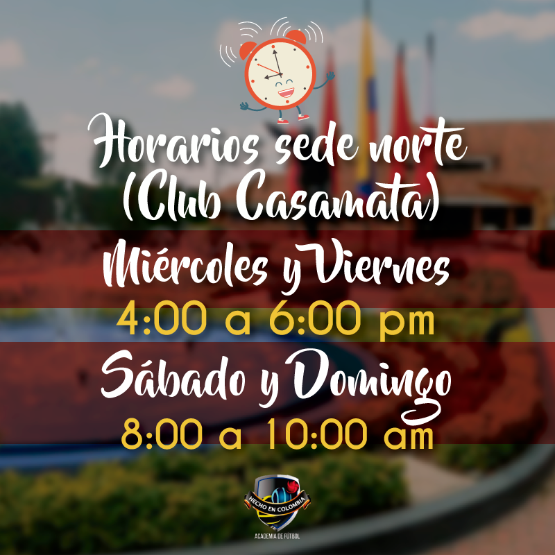 hecafcol's tweet photo. Recuerda tus horarios de entrenamiento ¡Te esperamos en el #ClubCasamata!
.
.
.
#HechoEnColombia #AcademiaDeFutbol #Martes #Viernes #Fútbol #LoveFutbol #Equipo #AmorAlDeporte #SedeSur #Arqueros #Jugadores https://t.co/Jb0RP0nhou