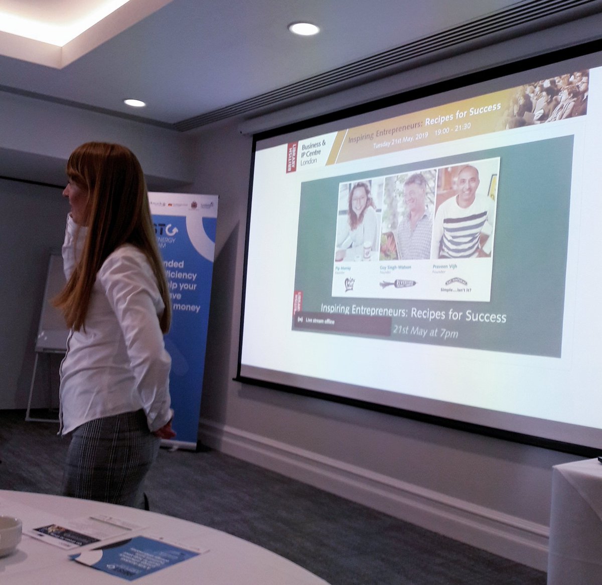 BIPCNorthEast's tweet image. Our Nicky introducing tonight's #BLRecipes!
Alex @NarecDE is now explaining how businesses can benefit from the Business Energy Saving Team bipcnewcastle.co.uk/best/