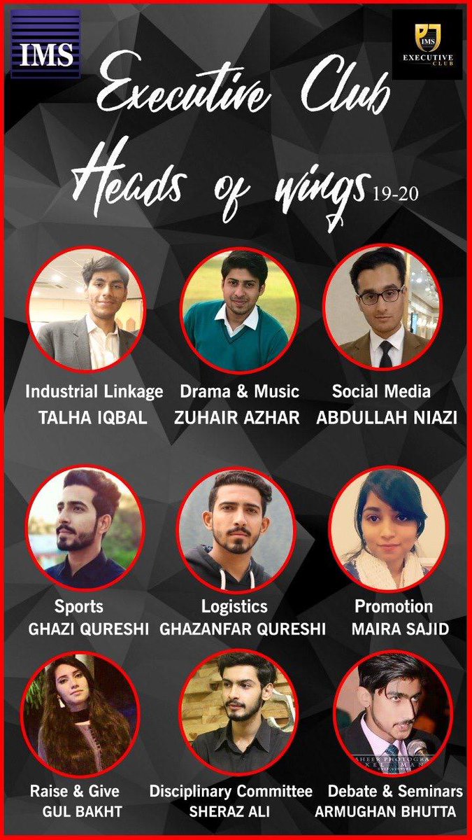 ClubIms's tweet photo. Details of the worthy body of Ececutive Club.
#IMS #EXECUTIVE_CLUB #IMSEC #BUSINESS #BUSINESSSCHOOL #BZU #BZUMULTAN https://t.co/LRyIWLvi38