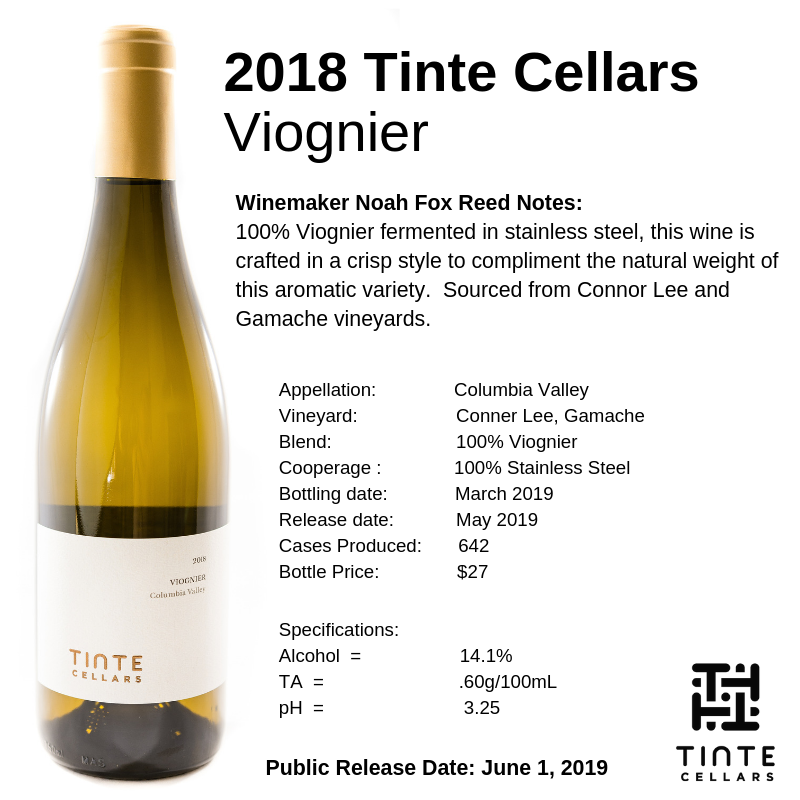 Wine Release coming June 1st to <a href="/TinteCellars/">Tinte Cellars</a> - You're going to love our 2018 Tinte Cellars #Viognier + We'll release a brand new wine (more about that later).  Stay tuned.  #winelife #woodinville #winery #wine #visitseattle