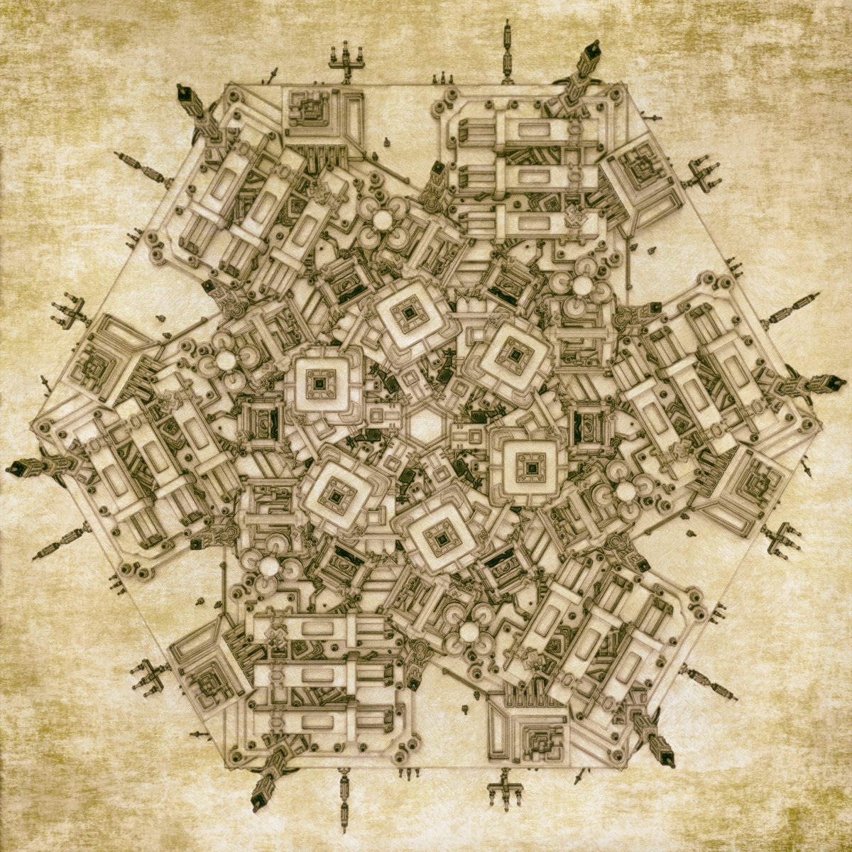 WinstonHHuff's tweet photo. Schematic Greeble Sketch Array... ;) #cinema4d + @Merkvilson #PolyGreeble https://t.co/ROY0OZoOZB