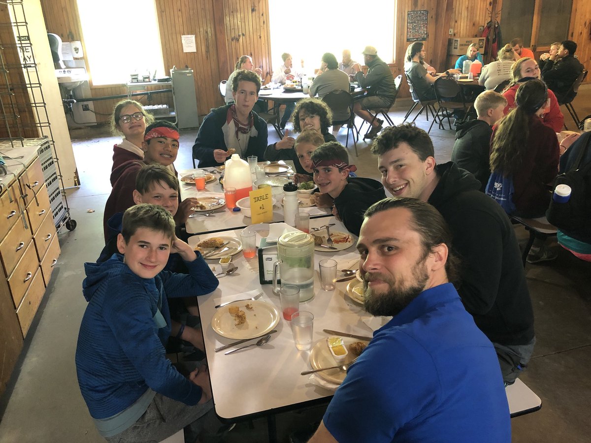 nicolewainscott's tweet photo. Lunch was delicious today. Happy Campers and the sun is starting to break through the clouds!  Back to classes this afternoon. #CampOhio2K19 #GHSDreamBig @sjk1018 @brittnysharma @LeesTracie https://t.co/McMmarlOxb