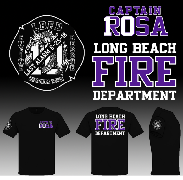COMMUNITY - Long Beach Fire Department sells shirts to raise money for Capt. David Rosa memorial highway signage – LB DAILY NEWS buff.ly/2WfC0OB <a href="/LBFD/">Long Beach Fire (CA)</a> <a href="/lbpost/">Follow us at @LongBeachPost</a>