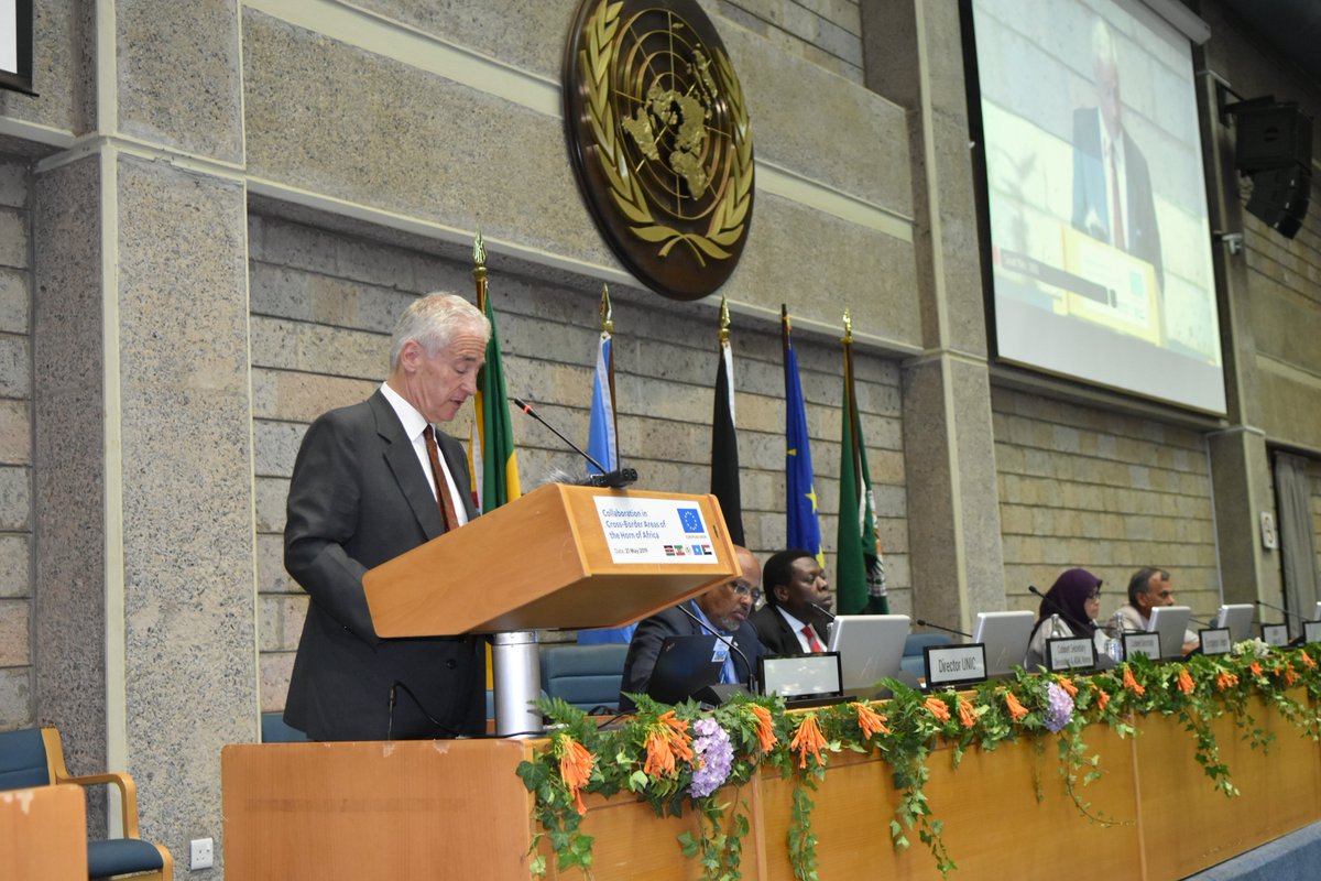 UNISNairobi's tweet photo. .@EUSR_Rondos while launching the #EUcrossborder project at #UNON - 'The project will promote stability,support social economic transformation and govts in sound policy and decision making'. #AfricaTrustFund https://t.co/oeqG2nPupW