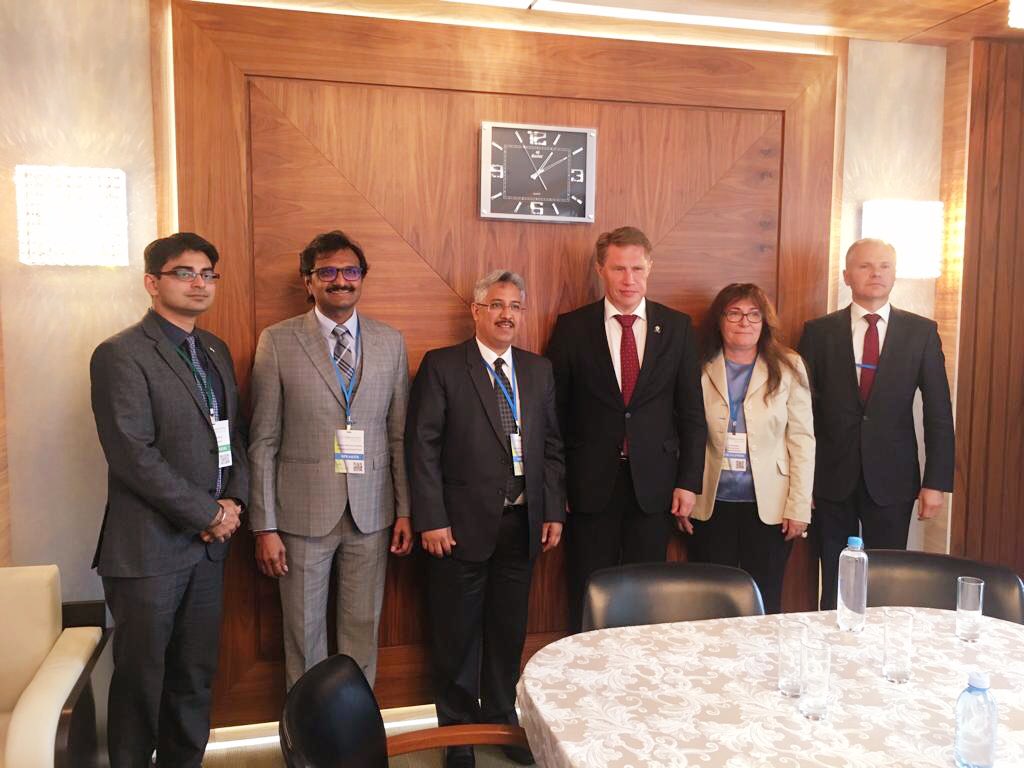Dr.Bhandari JS MOHFW and Dr. Reddy DCGI attend a bilateral meeting with Russian drug regulatory authorities at Moscow today