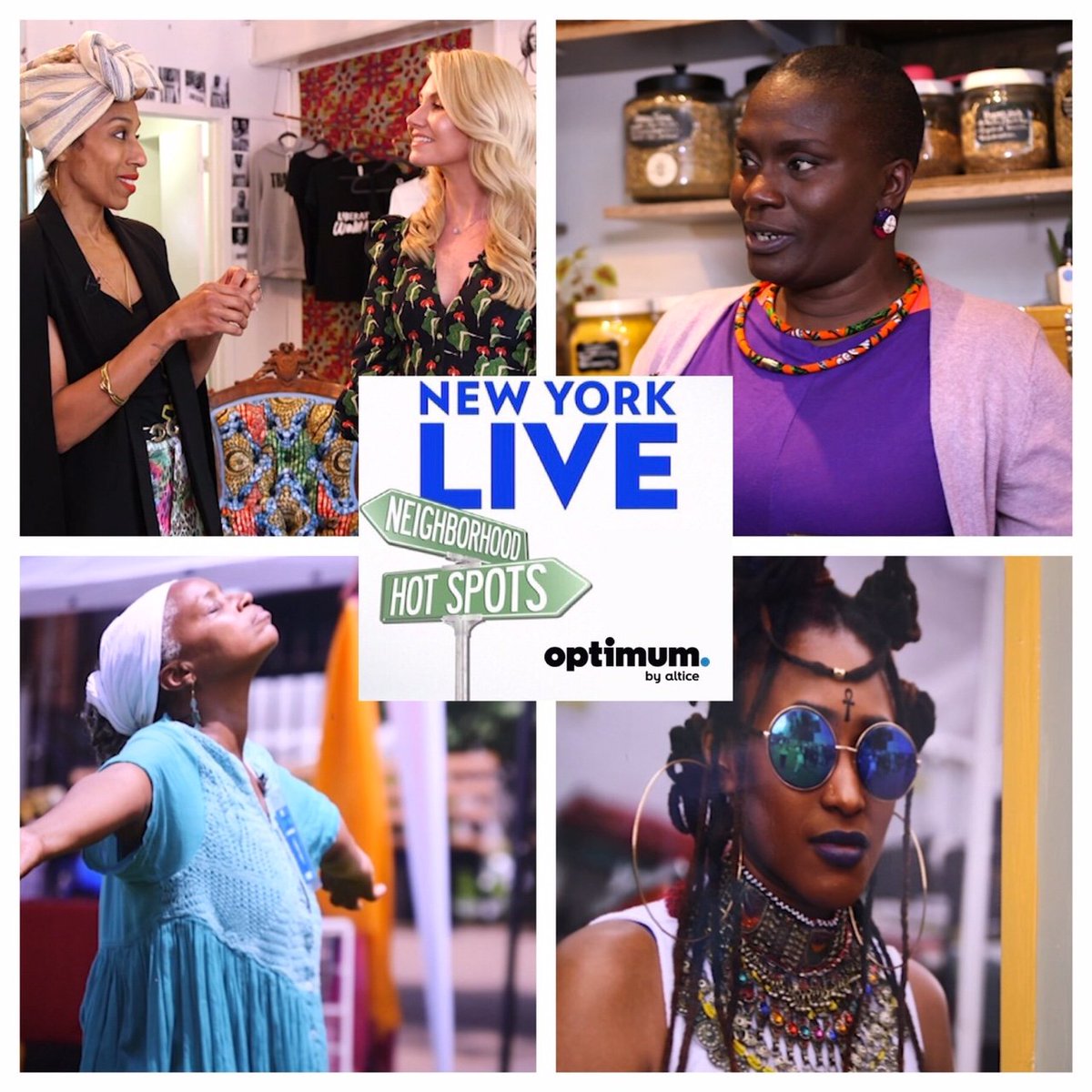 newyorklivetv's tweet photo. These women are lighting up Brooklyn with #blackgirlmagic! Check out the incredible ladies with businesses that make up #blackgirlmagicrow as we continue our #Brooklyn week of #NYLHotspots thanks to @optimum. #radicalwomenbk @peaceandriotnyc @Stackedyoga #lifewellnesscenter https://t.co/PQqnDDMG8q