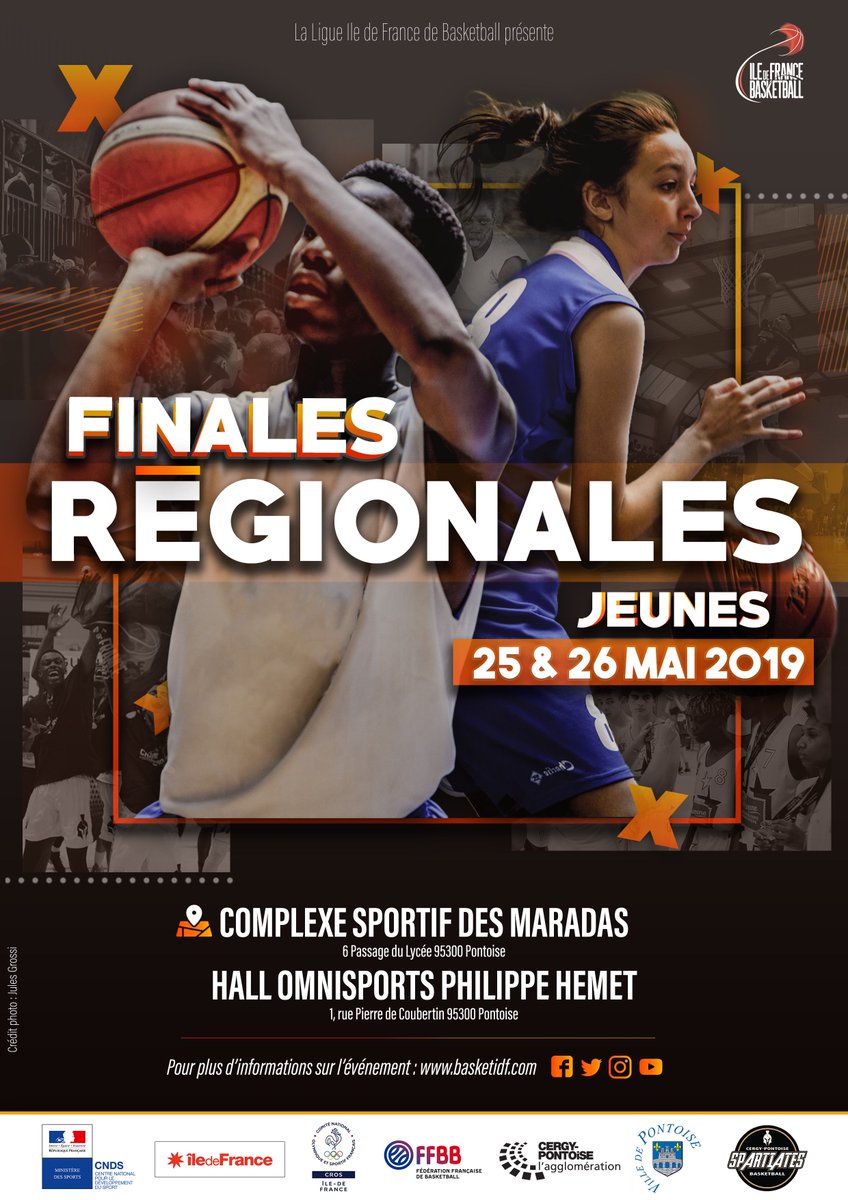 MassyBasket's tweet photo. @BasketIDF @CPBB_Officiel @iledefrance @crosif @ffbasketball @BasketValdOise @CergyPontoise95 @ParisienSpo_IDF @SportsCoIDF #FRJIDF2019 #GoMCB #ctcMCB91 #EliteRégion
1/2 Samedi 25 Mai :
Gymnase Maradas 1 Pontoise
12H Cergy-Pontoise BB – #U15CTC Europ’Essonne
Hall Omnisports Ph Emet
14H #U18FCTC Europ’Essonne – CTC Mt Valérien
Finales Dimanche
12H U15M
14H U18F
@villedemassy @BasketEssonne https://t.co/geRLBkWITO