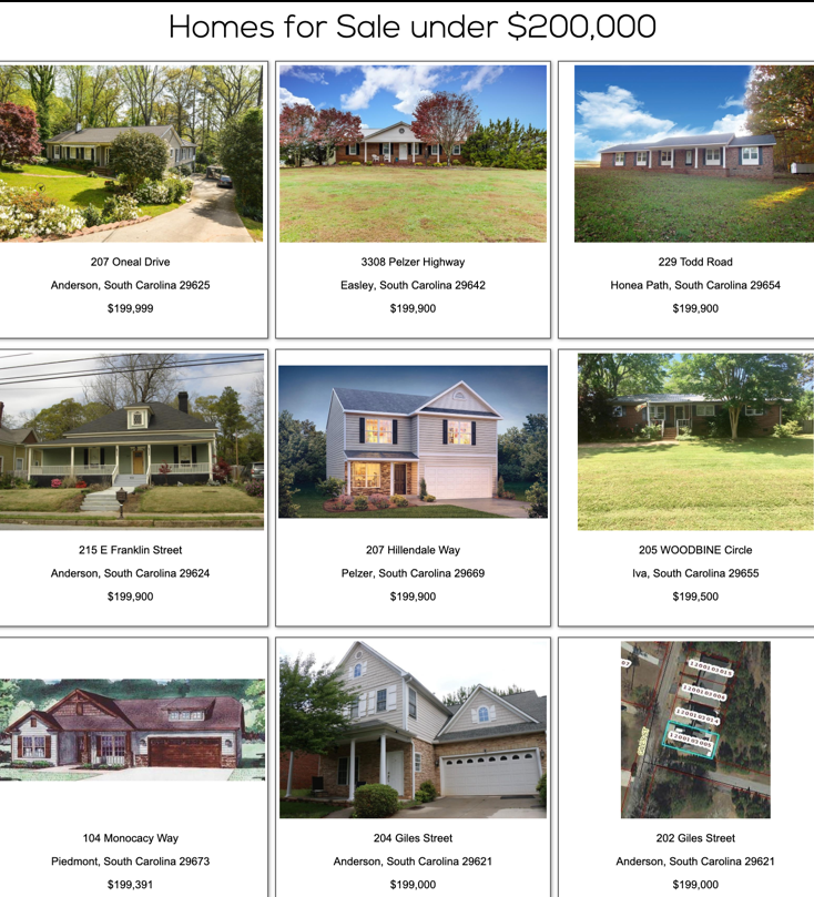 searchthearea's tweet photo. A great selection of homes for sale under 200K.  View them at https://t.co/uiAMs3tezW   #andersonsc #southcarolina https://t.co/Jlx791UYe1